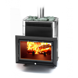 Дровяная печь для бани TMF Витрувия Carbon БСЭ ТО антрацит НВ